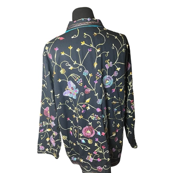 The Quacker Factory Embroidered Beaders Women’s Jacket, size 1X. - Picture 3 of 9